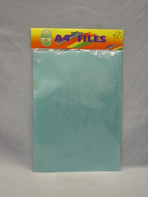 6 A4 ASST CL TRANSPARENT FILE SLEEVES 96ST/CS